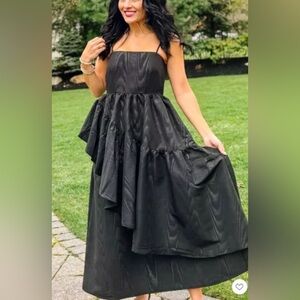 Kate Spade Tiered Ruffle Midi Tank Dress